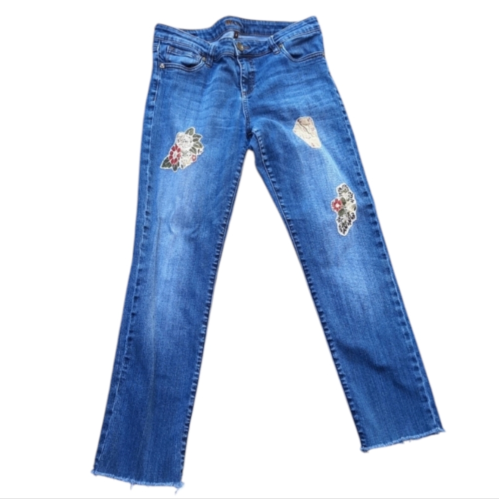Kut From The Kloth Embroidered Jeans Bohemian Eclectic